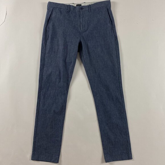 NWOT J.CREW 770 Stretch Pants Men's 33x32 Measures 36 x 33 Chino Heather Blue - Picture 1 of 12
